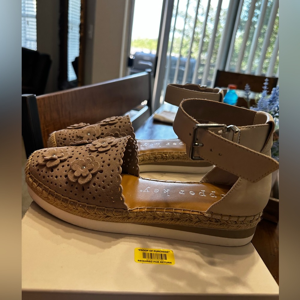 Copper Key Platform Wedge Espadrilles Gem